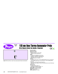 Thumbnail of document Data Sheet - VP1 Vane Thermo-Anemometer Probe